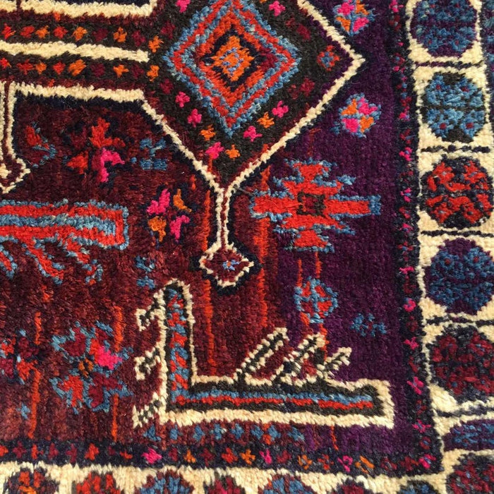 Hand Knotted Area Rug 213cm x 106cm Vintage Anatolian Design