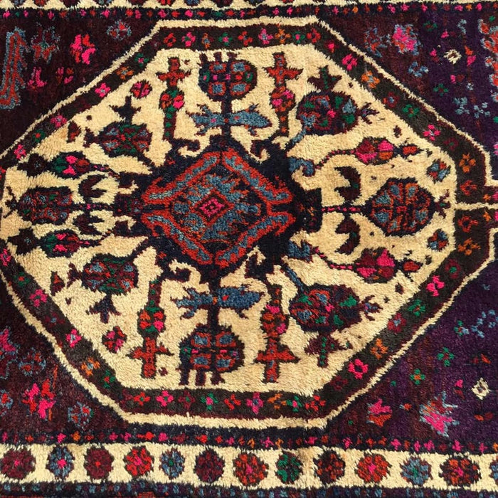 Hand Knotted Area Rug 213cm x 106cm Vintage Anatolian Design