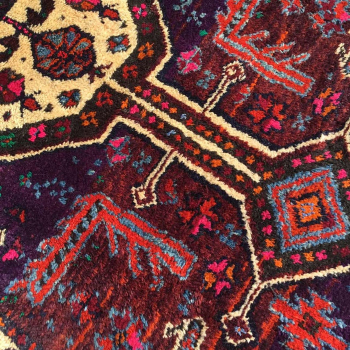 Hand Knotted Area Rug 213cm x 106cm Vintage Anatolian Design