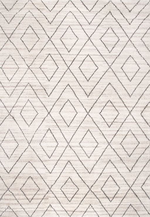 Hand Knotted Beige Diamond Helix Area Rug 160x230 cm