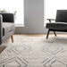 Hand Knotted Diamond Pattern Area Rug 152 Cm