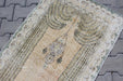 Hand Knotted Mini Area Rug 72cm x 136cm Vintage 1960s