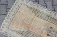 Hand Knotted Mini Area Rug 72cm x 136cm Vintage 1960s