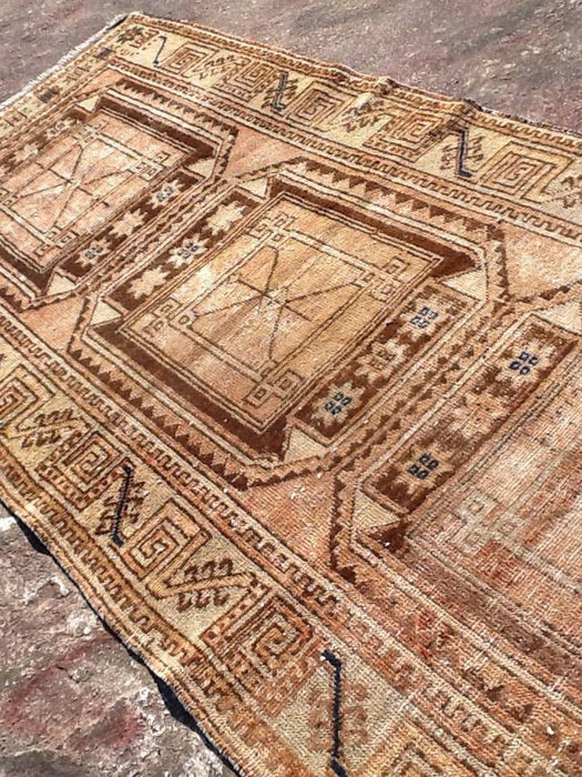 Hand Knotted Oushak Runner Rug 295cm x 107cm Vintage
