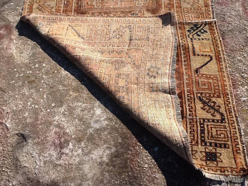 Hand Knotted Oushak Runner Rug 295cm x 107cm Vintage