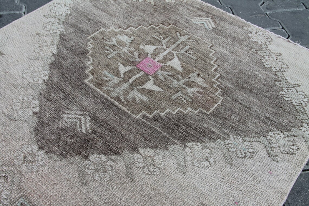 Hand Knotted Oushak Runner Rug 312cm x 93cm Vintage 1960s