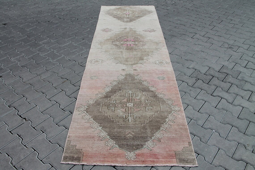 Hand Knotted Oushak Runner Rug 312cm x 93cm Vintage 1960s