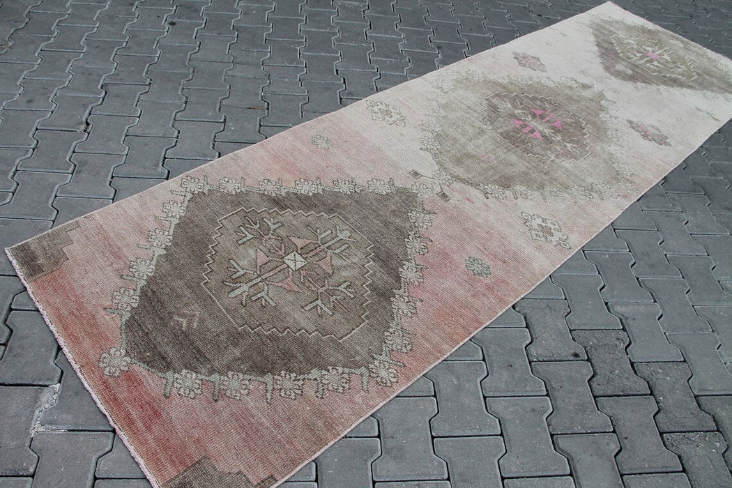 Hand Knotted Oushak Runner Rug 312cm x 93cm Vintage 1960s
