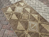 Hand Knotted Oushak Runner Rug 341cm x 85cm Vintage Design