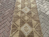 Hand Knotted Oushak Runner Rug 341cm x 85cm Vintage Design