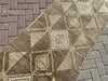 Hand Knotted Oushak Runner Rug 341cm x 85cm Vintage Design