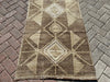 Hand Knotted Oushak Runner Rug 341cm x 85cm Vintage Design