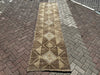 Hand Knotted Oushak Runner Rug 341cm x 85cm Vintage Design