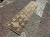 Hand Knotted Oushak Runner Rug 341cm x 85cm Vintage Design