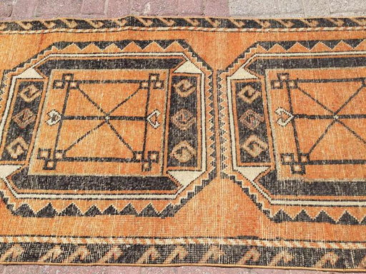 Hand Knotted Oushak Runner Rug 343cm x 95cm