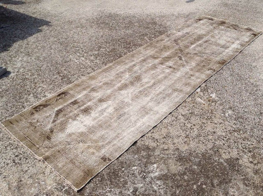 Hand Knotted Oushak Runner Rug 358 Cm X 101 Cm