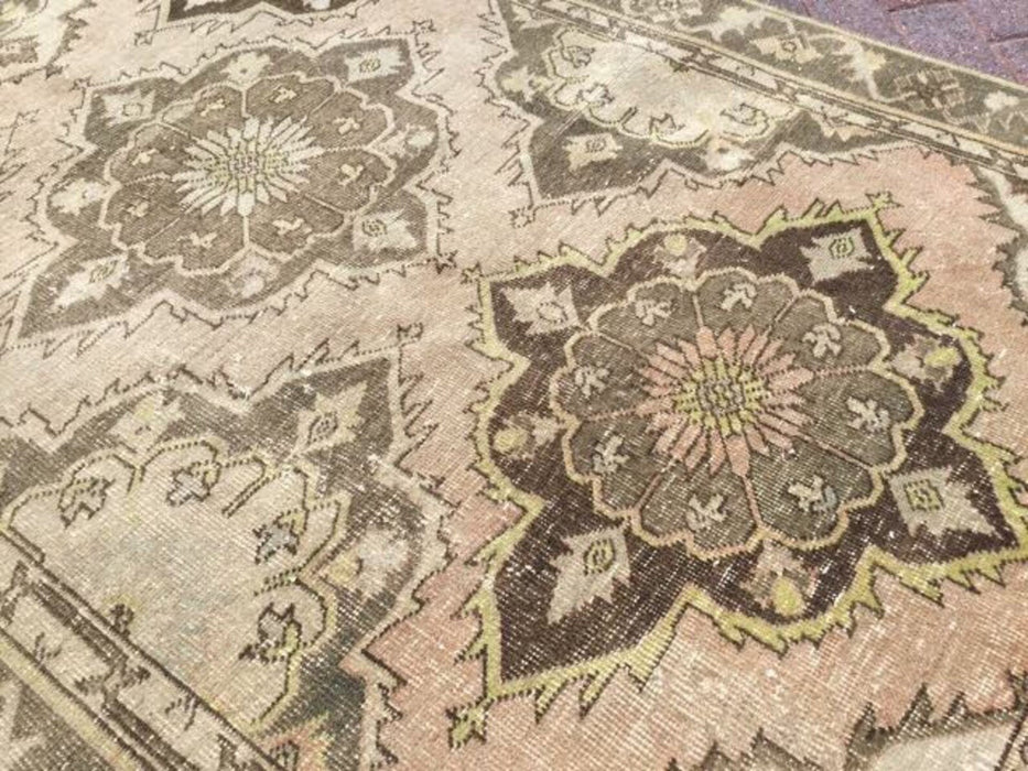 Hand Knotted Oushak Runner Rug 375cm x 134cm Vintage 1960s