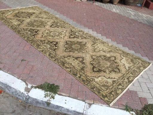 Hand Knotted Oushak Runner Rug 375cm x 134cm Vintage 1960s