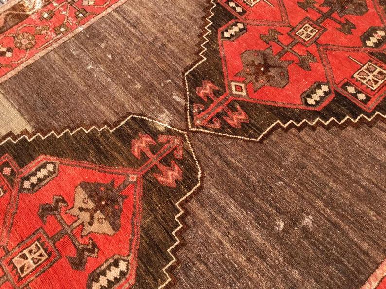 Hand Knotted Rose Area Rug 431cm x 182cm Vintage 1940s