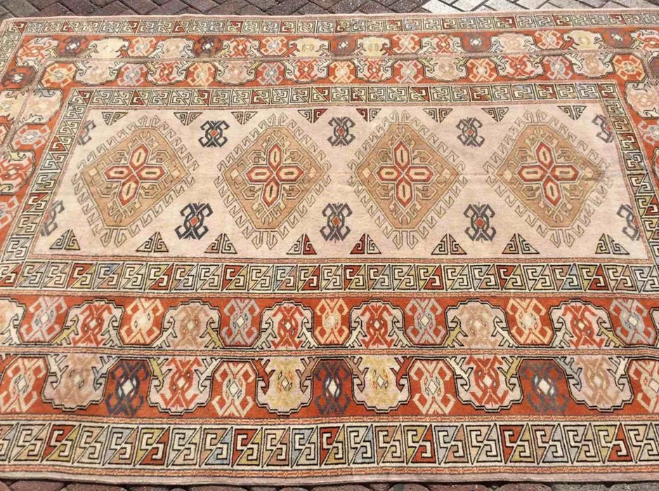Hand Knotted Turkish Area Rug 302cm x 194cm Vintage 1960s