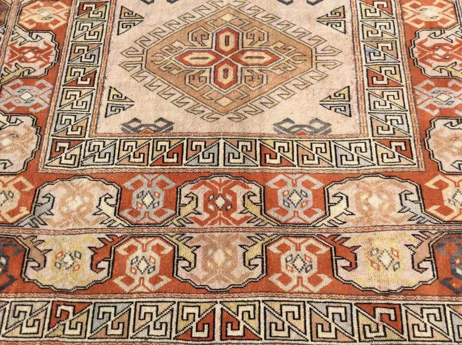 Hand Knotted Turkish Area Rug 302cm x 194cm Vintage 1960s