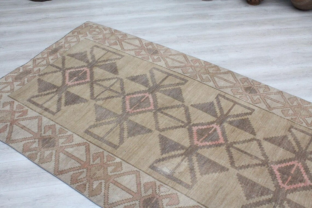 Hand Knotted Turkish Area Rug 378cm x 156cm Vintage 1930's