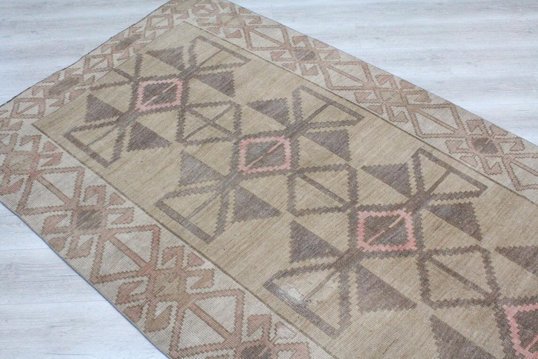 Hand Knotted Turkish Area Rug 378cm x 156cm Vintage 1930's