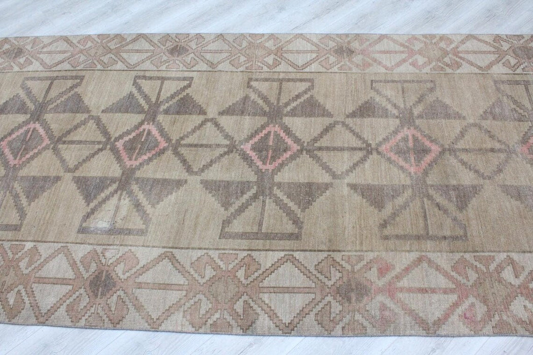 Hand Knotted Turkish Area Rug 378cm x 156cm Vintage 1930's