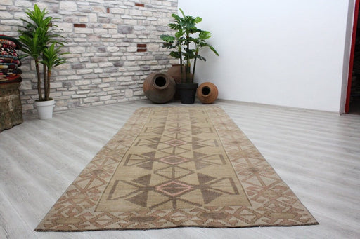 Hand Knotted Turkish Area Rug 378cm x 156cm Vintage 1930's