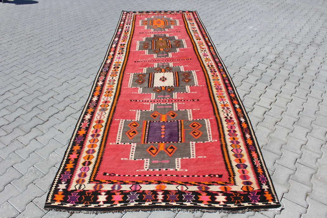 Hand Knotted Turkish Kilim Runner 478cm x 159cm Collectible