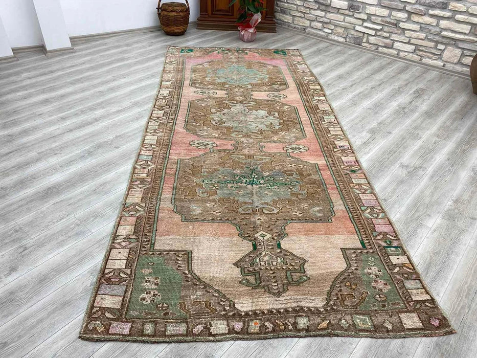 Hand Knotted Turkish Rug 360cm x 159cm Antique Design
