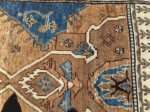 Hand Knotted Turkish Runner Rug 153.5" x 57" 1940s Vintage