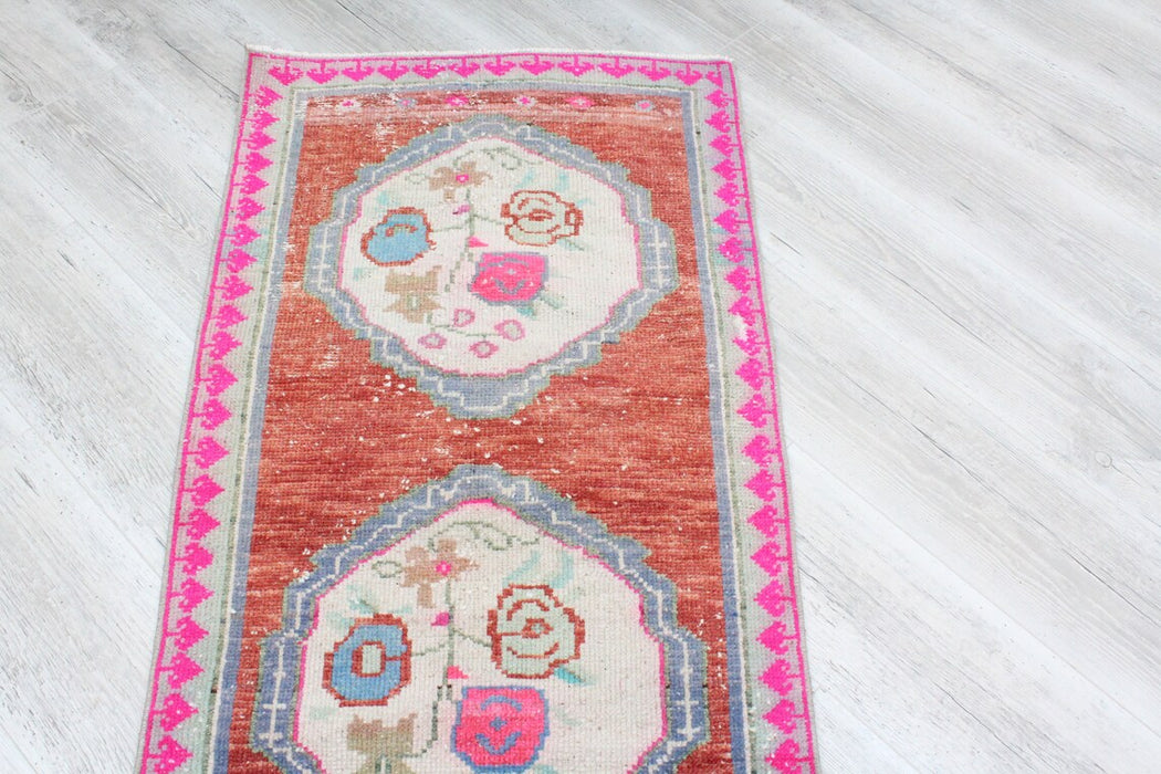 Hand Knotted Turkish Runner Rug 190 cm x 64 cm