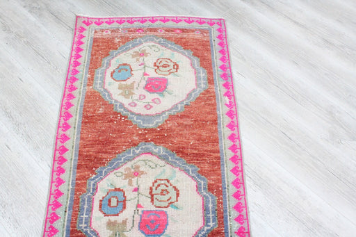 Hand Knotted Turkish Runner Rug 190 cm x 64 cm
