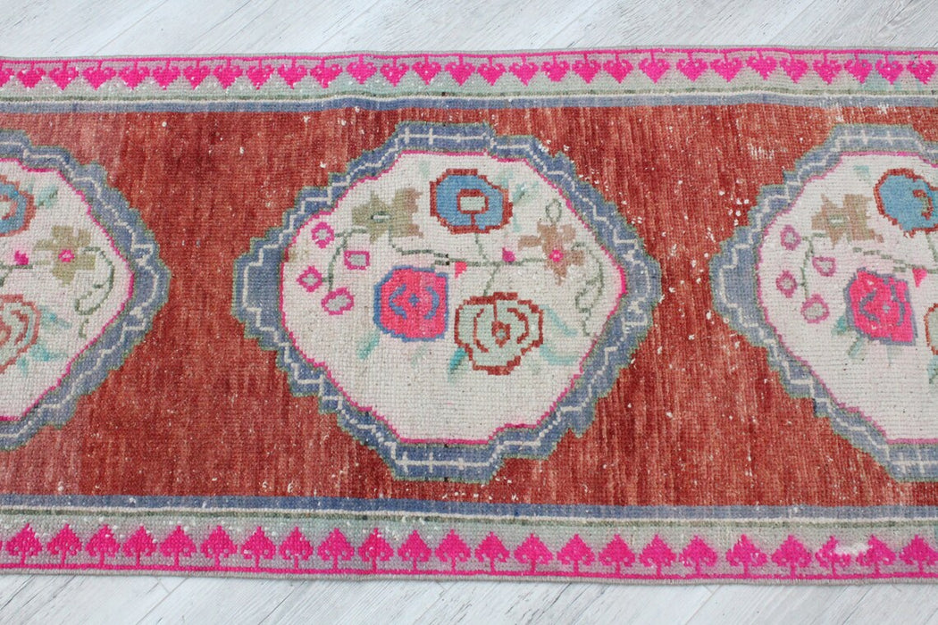 Hand Knotted Turkish Runner Rug 190 cm x 64 cm