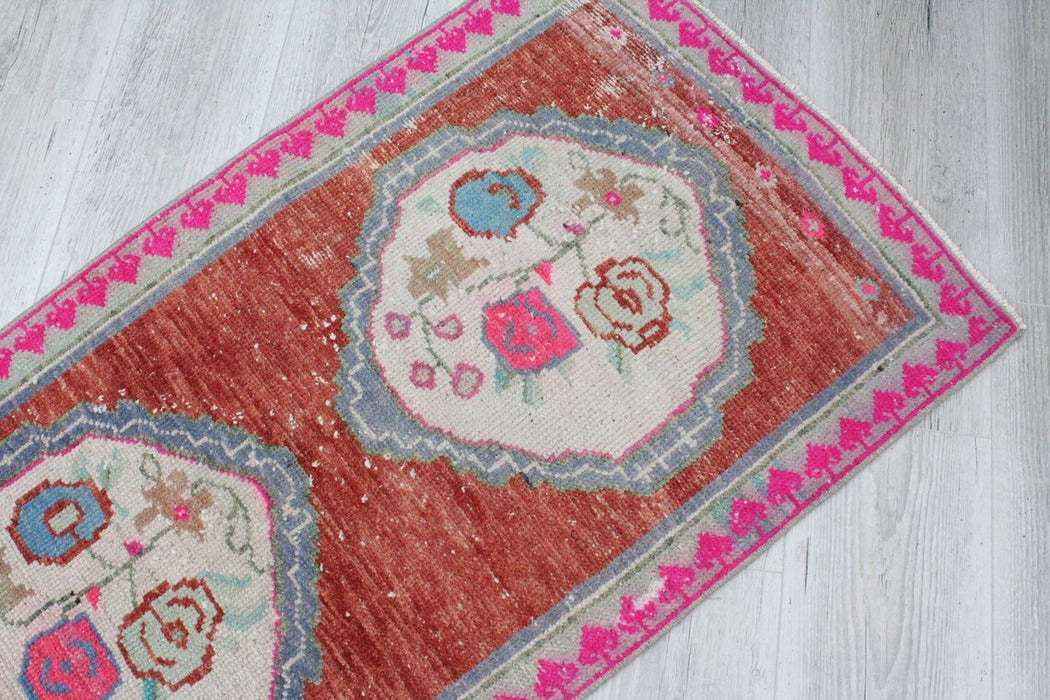 Hand Knotted Turkish Runner Rug 190 cm x 64 cm