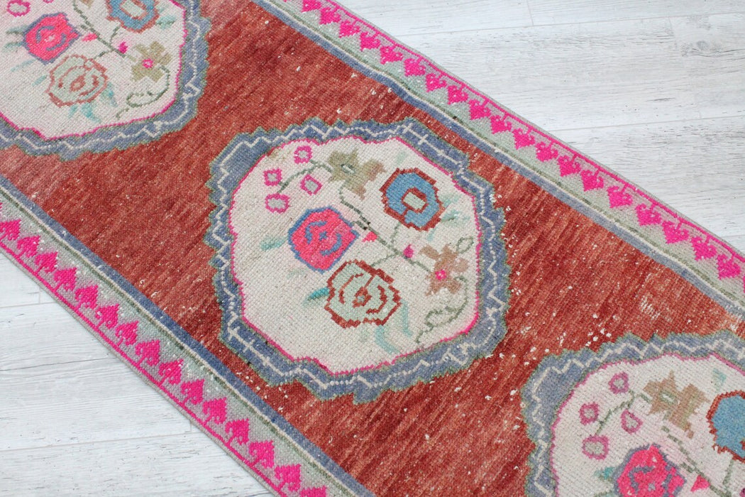 Hand Knotted Turkish Runner Rug 190 cm x 64 cm