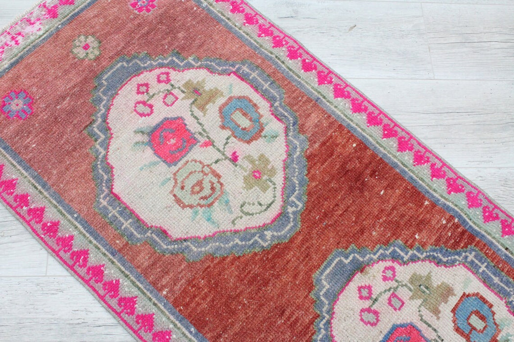 Hand Knotted Turkish Runner Rug 190 cm x 64 cm