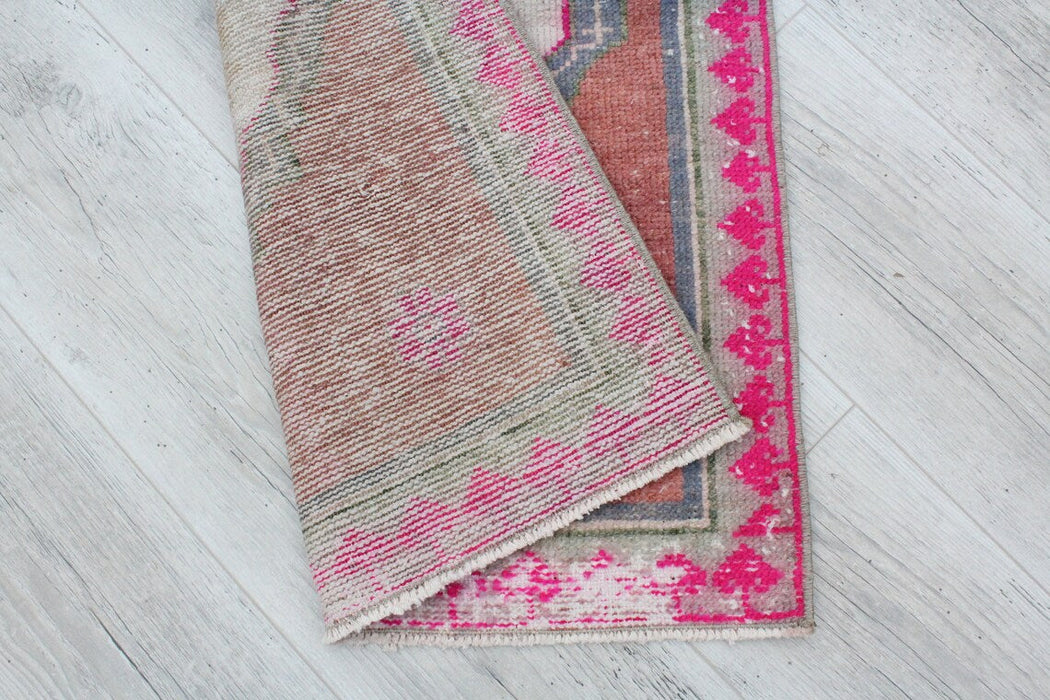 Hand Knotted Turkish Runner Rug 190 cm x 64 cm