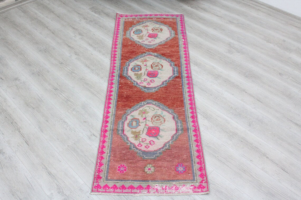 Hand Knotted Turkish Runner Rug 190 cm x 64 cm