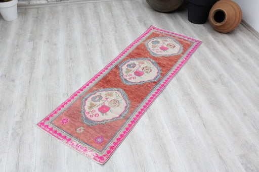 Hand Knotted Turkish Runner Rug 190 cm x 64 cm