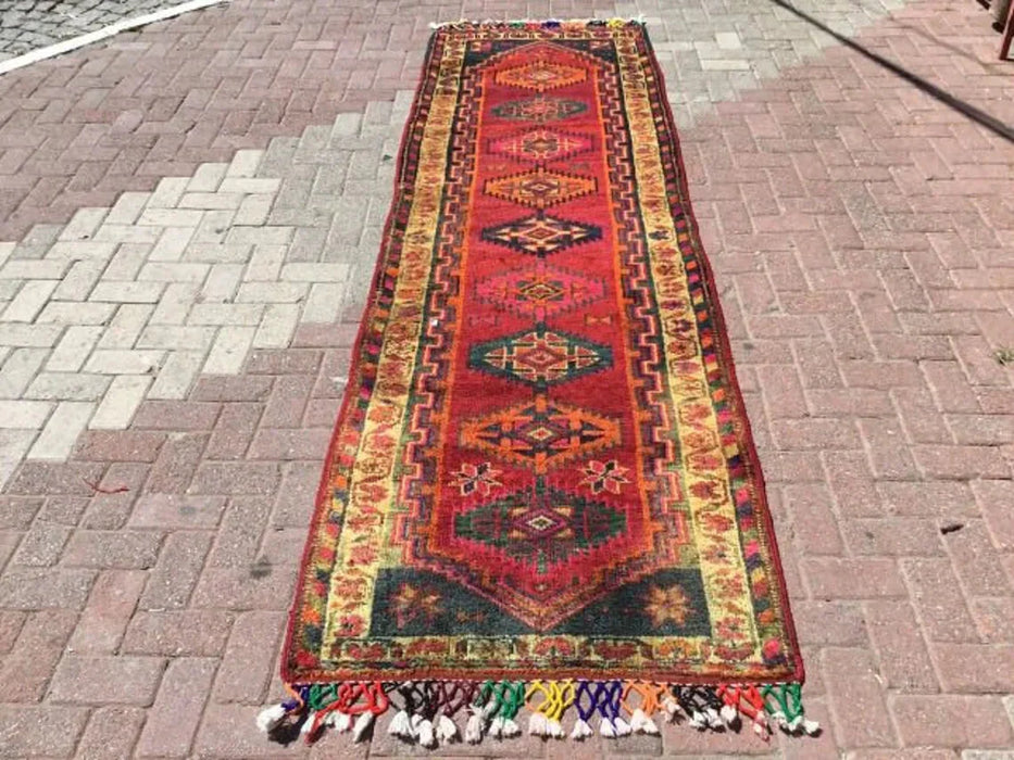 Hand Knotted Turkish Runner Rug 317cm x 99cm