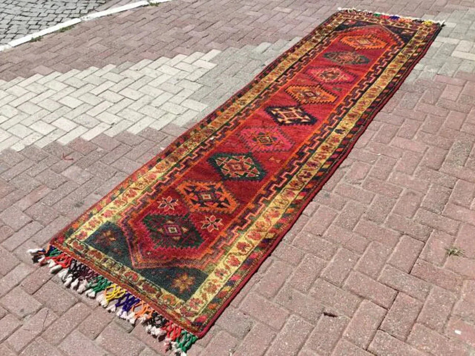 Hand Knotted Turkish Runner Rug 317cm x 99cm