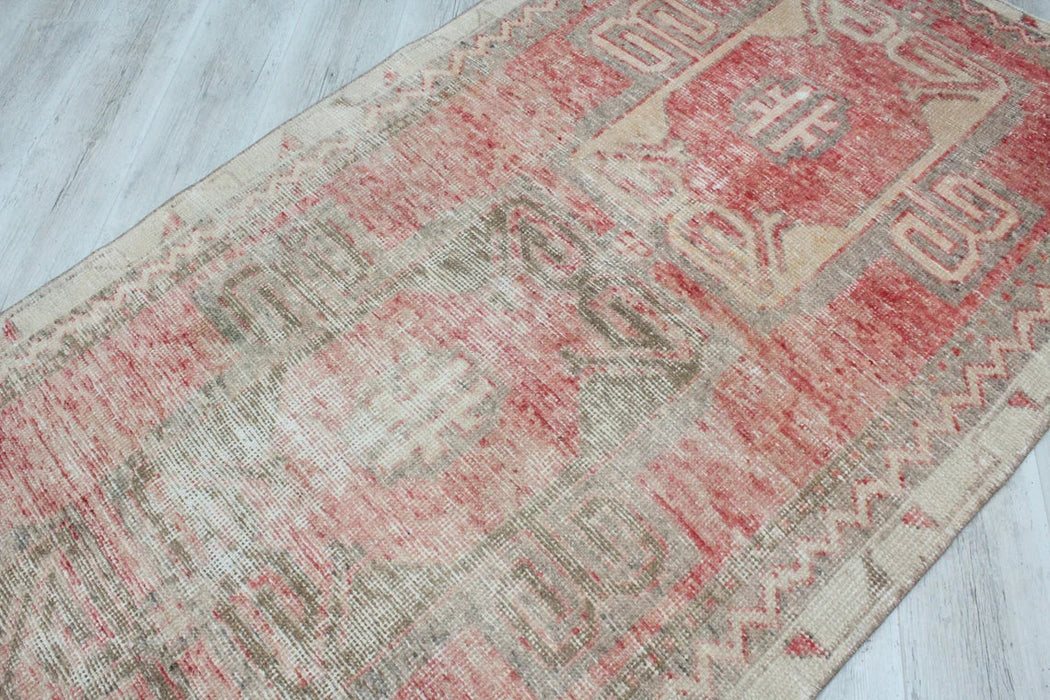 Hand Knotted Turkish Runner Rug 342Cm X 114Cm 1930s