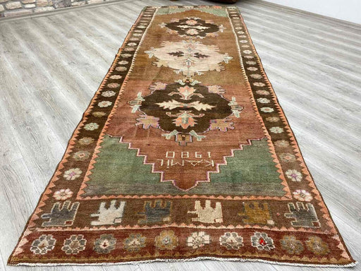 Hand Knotted Turkish Runner Rug 360 cm x 127 cm