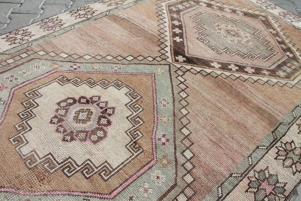 Hand Knotted Turkish Runner Rug 402cm x 130cm Vintage Design