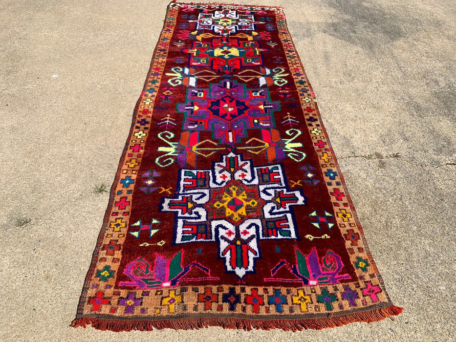 Hand Knotted Turkish Wool Runner Rug 277cm x 100cm