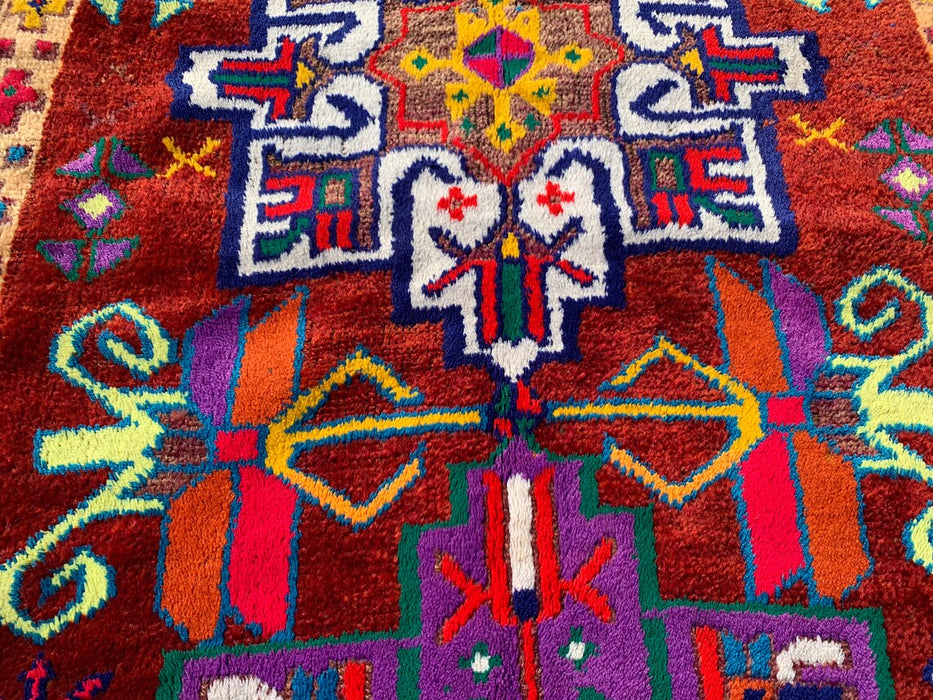 Hand Knotted Turkish Wool Runner Rug 277cm x 100cm