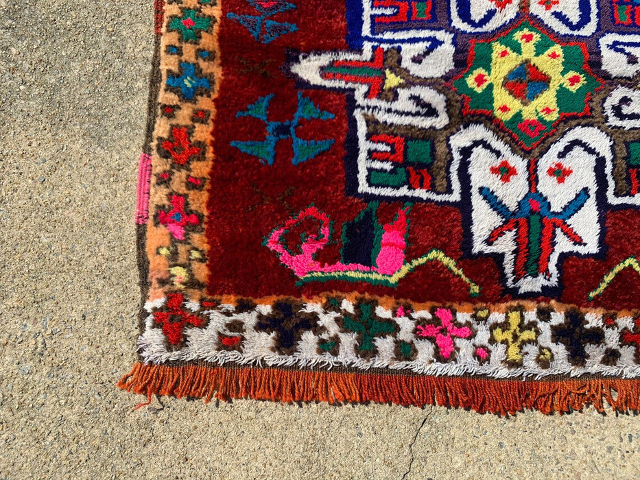 Hand Knotted Turkish Wool Runner Rug 277cm x 100cm