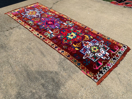 Hand Knotted Turkish Wool Runner Rug 277cm x 100cm